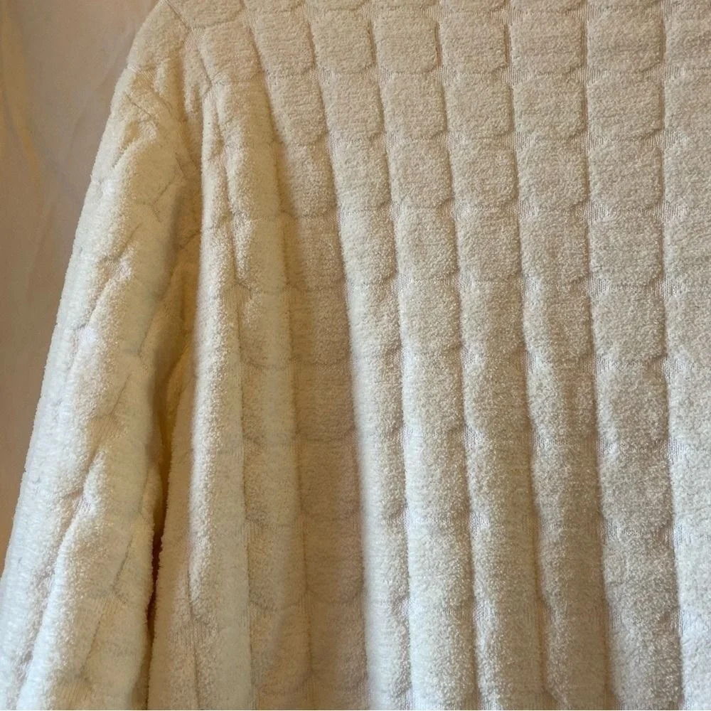 Vintage Liz Claiborne Cream‎ Sweater Bubble Pullover Women's Size XXL Plush Cozy